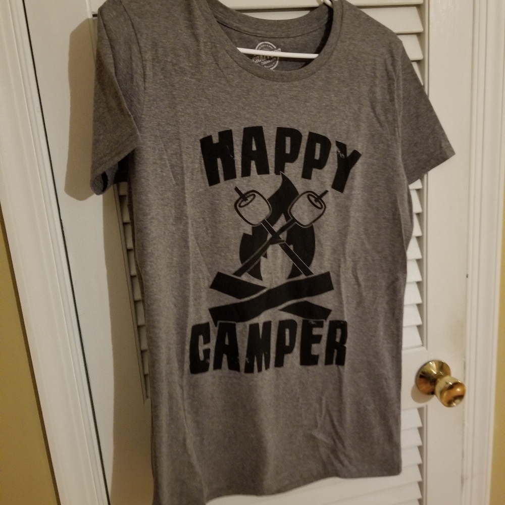 NEW Happy Camper women's fit t-shirt L - Picture 2 of 3